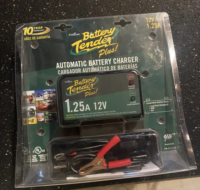 Brand New Model# 021-0128 Battery Tender Plus Charger 12Volt Maintainer 1.25A