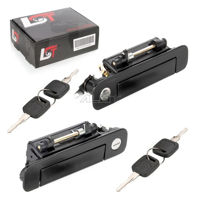2x Poignée de Porte Kit avant Gauche / Droite Château Cylindre pour audi A4 B5