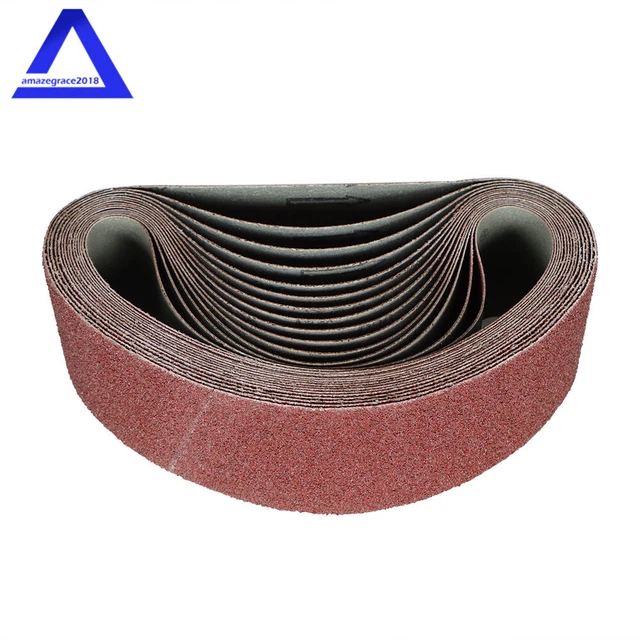 12 Piece 4×24" Sanding Belts 60 80 120 150 240 400 Grit Belt Sandpaper US