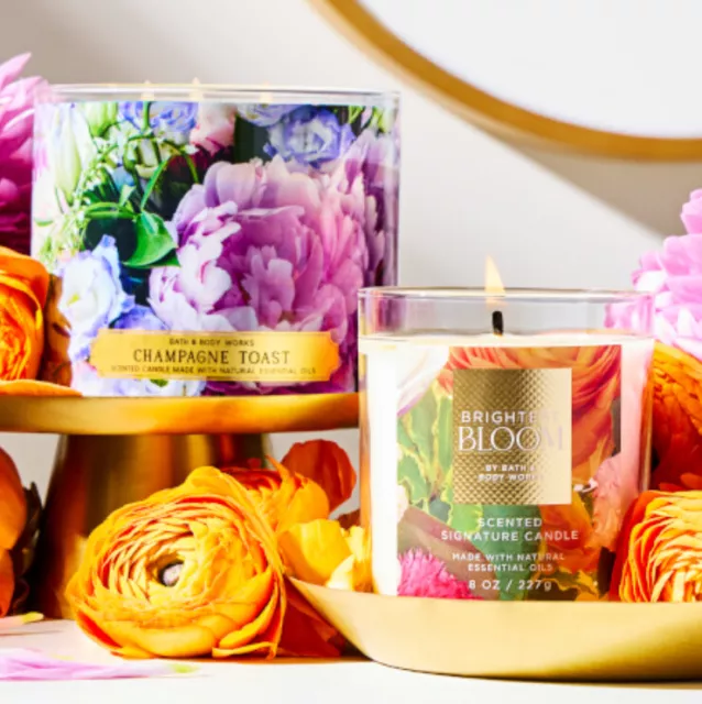 NEW 2024 BATH And Body Works 3 Wick Candle Spring/Summer Collections £