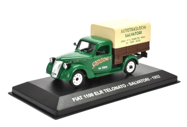Fiat 1100 Elr Telonato 1952 - 1/43 Camion Publicitaire Italien Miniature Ixo C97
