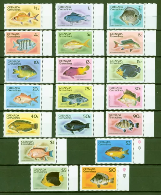 Grenada Grenadinen 1980 - Fische Gaukler Schnapper Lippfische - Nr. 399-417 **