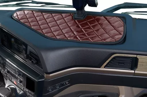 Tappetino centrale cruscotto in Ecopelle Marrone per new MAN TGX dal 2021