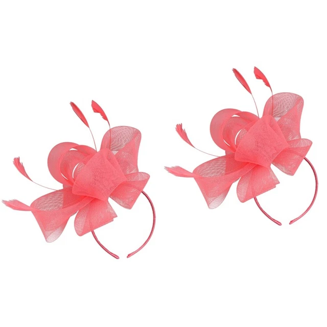 2x Accessorio Capelli Tea Party Cappello Tea Party Fascinator Donna Cappello Fascinator