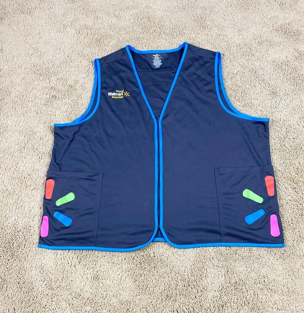 Walmart Employee Vest Adult Size 3XL Gray Associate Unisex Full Zip Uniform
