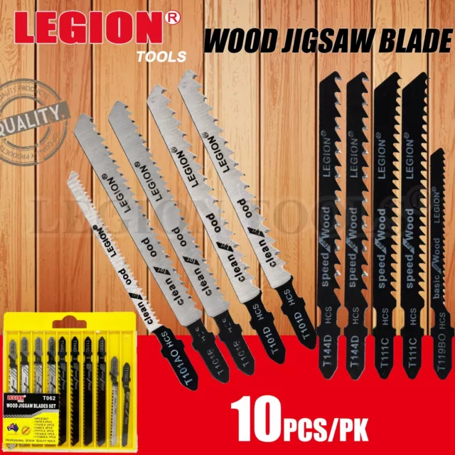 10PCS Pack - Jigsaw Blades Set Wood Cutting Suit Makita Ryobi Bosch