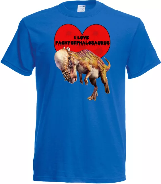 I Love Pachycephalosaurus T shirt Choice of size and cols, Dinosaur mens/womens