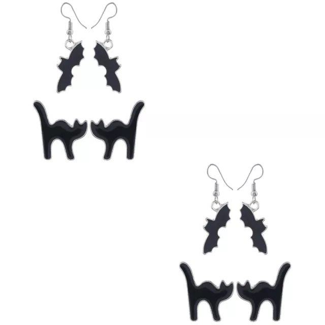 4 Pairs Kreative Ohrringe Halloween-Ohrringe Date Earrings Persönlichkeit