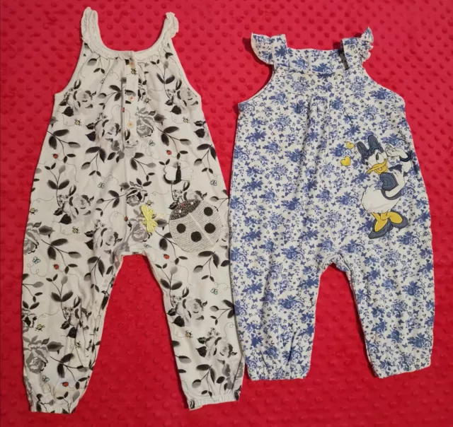 Disney Daisy Duck Baby Girl playsuit jumpsuit outfit set size 12-18 months