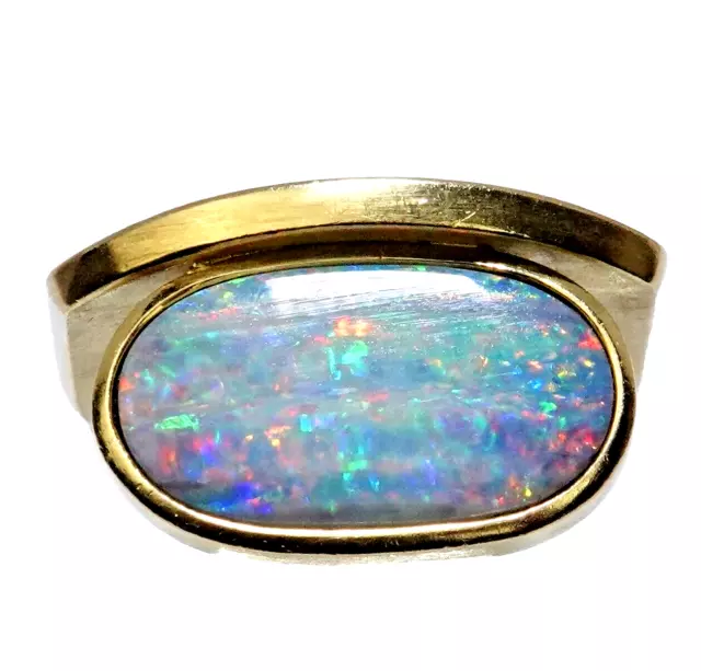 Ring Gold Opal austr. Voll-Opal 3,2ct. 750/18K Gr.55/17,5mm änderbar 12,3g