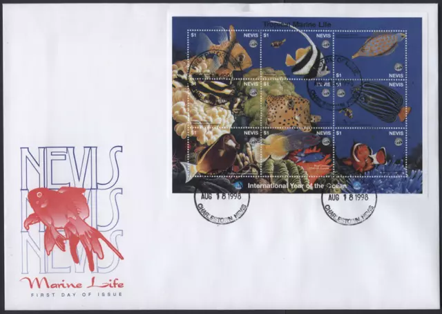 Nevis 1998 "Jahr des Ozeans" Fische, MiNr 1260-1268