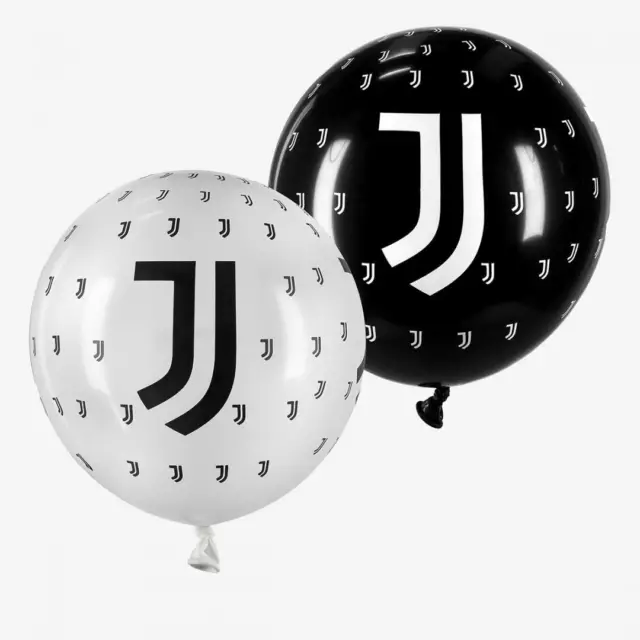 CONFEZIONE DA 12 Palloncini in Lattice Bianchi o Neri Logo Juventus 30 cm  EUR 7,91 - PicClick IT