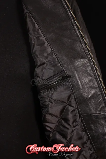 Men's TORONTO Black Diamond QUILTED Designer Puffer Lambskin Leather Jacket 4540 12