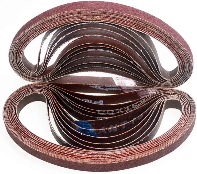 1/2 x 18 Inch Aluminum Oxide Sanding Belts, 40/60/80/120/180/240 1/2x18 inch