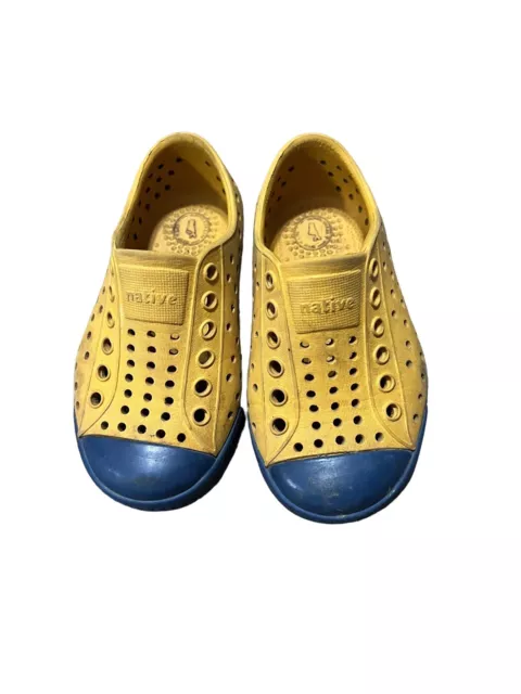 Native Shoes Jefferson Slip On Shoe Toddler Girls Boys Yellow Blue Size C5