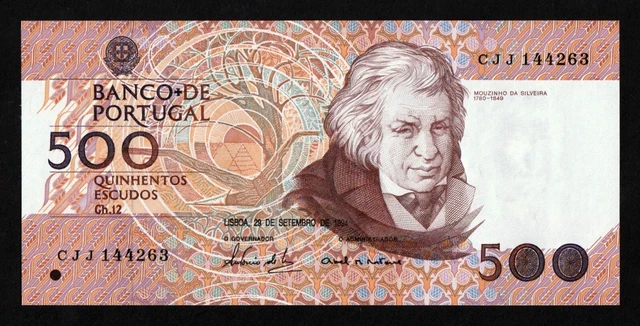 1992 Portugal 500 Escudos Banknote, GUNC