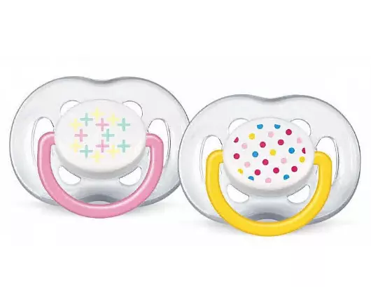 Philips Avent Contemporary Freeflow Pacifiers 6 - 18m SCF180/24 - Girl Colors