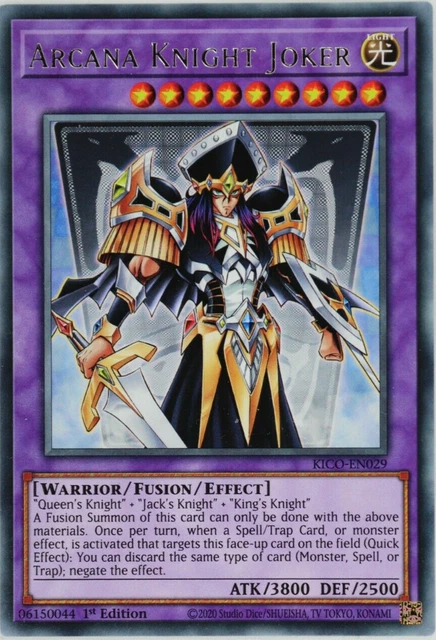 YuGiOh Arcana Knight Joker KICO-EN029 Rare 1st Edition