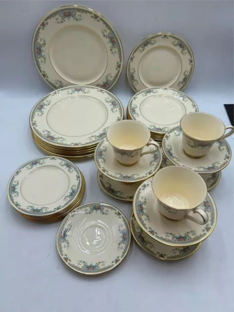 Royal Doulton  Juliet  37 Pcs  Dinner Salad & Dessert Plates--Cups / Saucers Vgc