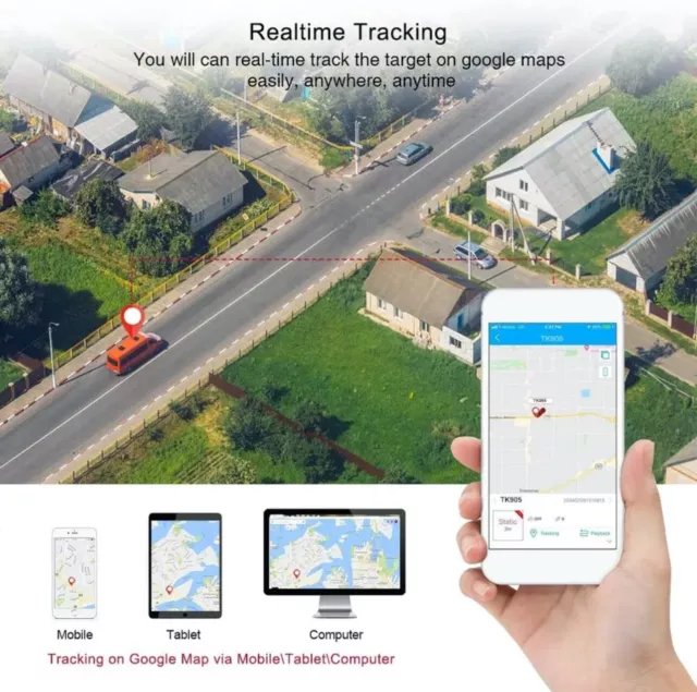 TKMARS GPS Auto Tracker | Ohne ABO | 90 Tage Standby-Zeit | Echtzeit Tracking 2