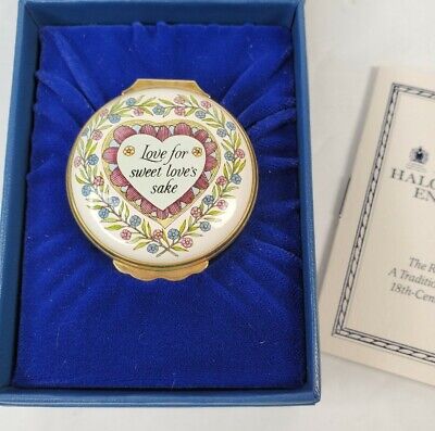 Halcyon Days Love For Sweet Love's Sake Valentine's Day Trinket Box 1989