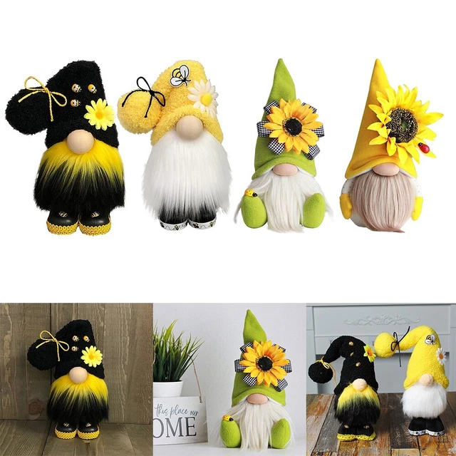 Sonnenblume schwedische Plüschpuppe Ornament Biene nordischer Zwerg Gonk Tomte