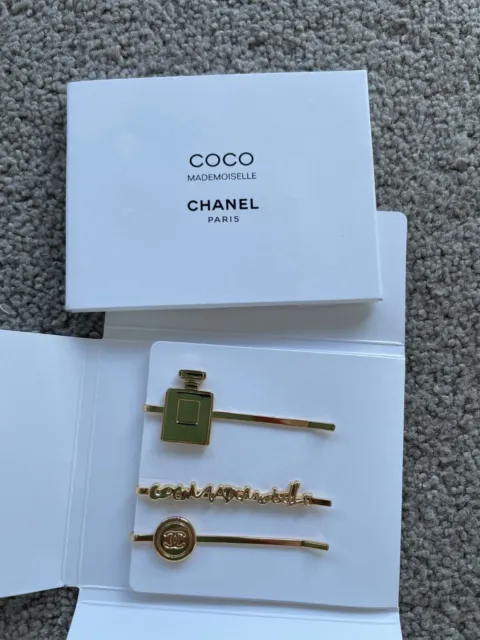 New Authentic CHANEL Beaute Mademoiselle Hair Pin Accessory (3 in a set)