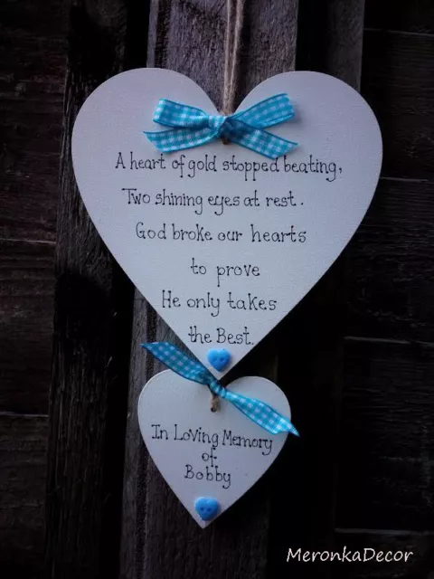 Large PET MEMORIAL-Dog-Cat Indoor Wooden Personalised Plaque- BLUE gingham