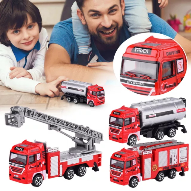 ALLOY DIE-CAST FIRE-FIGHTING Truck Toys Rescue Cars Models Ideal