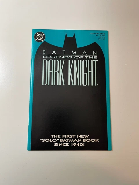Batman Legends of the Dark Knight #1 1989 DC Comic Blue Collector Special VF 8.0