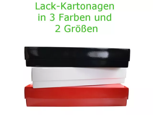 Geschenkkarton / Geschenkbox Lack in 2 Größen und 3 Farben