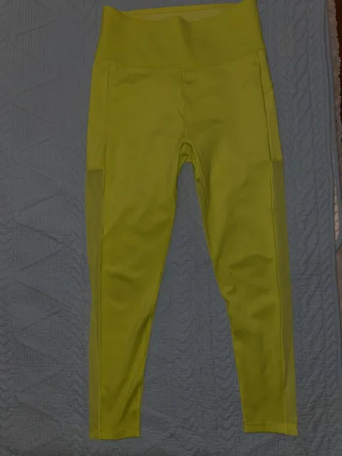 Adidas X Peloton Training GYM Power Tights Yellow Size Medium Woman’s