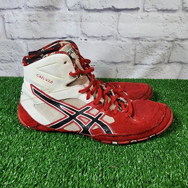 ASICS CAEL V7.0 Men s Wrestling Shoes J605Y Black White Camouflage