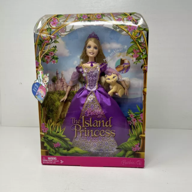 NEW Barbie As The Island Princess Luciana Doll w/Cat Mattel 2007 No. K8105 NEW Barbie As The Island Princess Luciana Doll w/Cat Mattel 2007 No. K8105