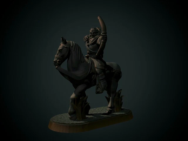 HORSE RANGER V2 Archer Adventurer 28mm Scale DND D&D Wargame Tabletop ...