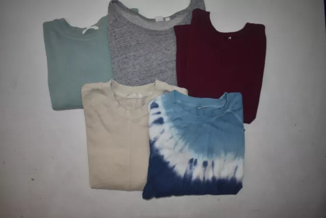 Wholesale Bulk Lot Of 5 Womens Size Medium 8 10 Long Sleeve Winter Sweatshirts