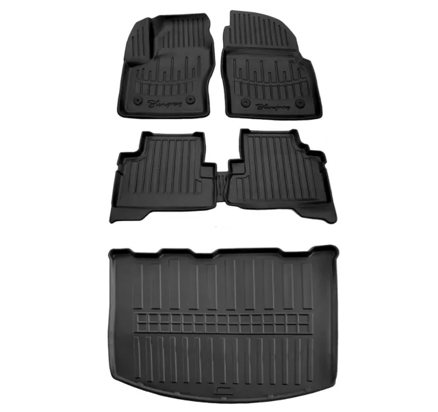Gummimatten Fußmatten Kofferraumwanne für Ford Kuga 2 2012-2019
