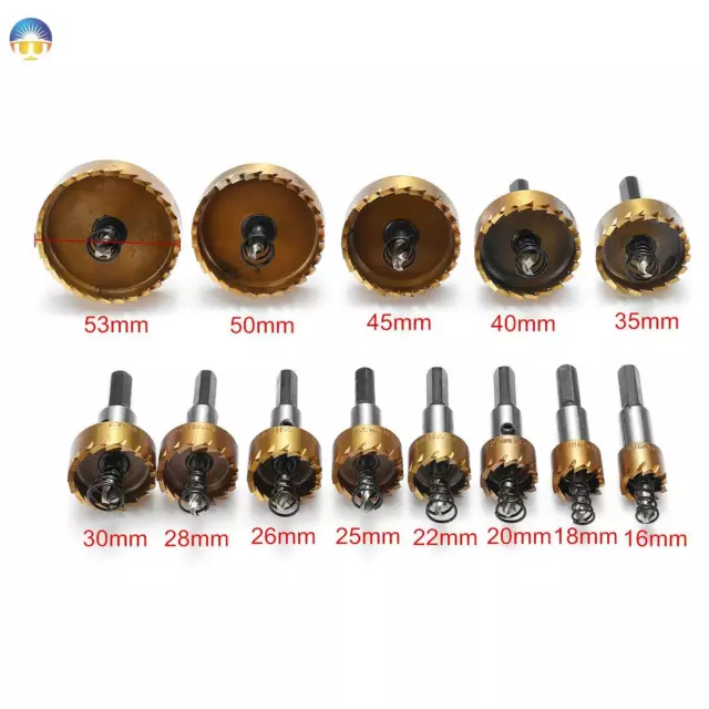 12-80 mm Hss Titanium Drill Bit Hole Saw Stainless Steel Metal Alloy Drilling