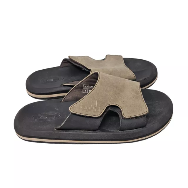 SANUK TRANSIT TAN Slide Sandals Comfort Easy Men’s Size 8 $22.95 - PicClick