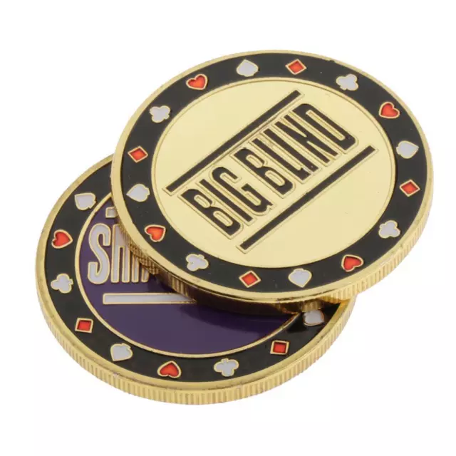 2pcs Dealer Button Chips Texas Casino Roulette Game Parts