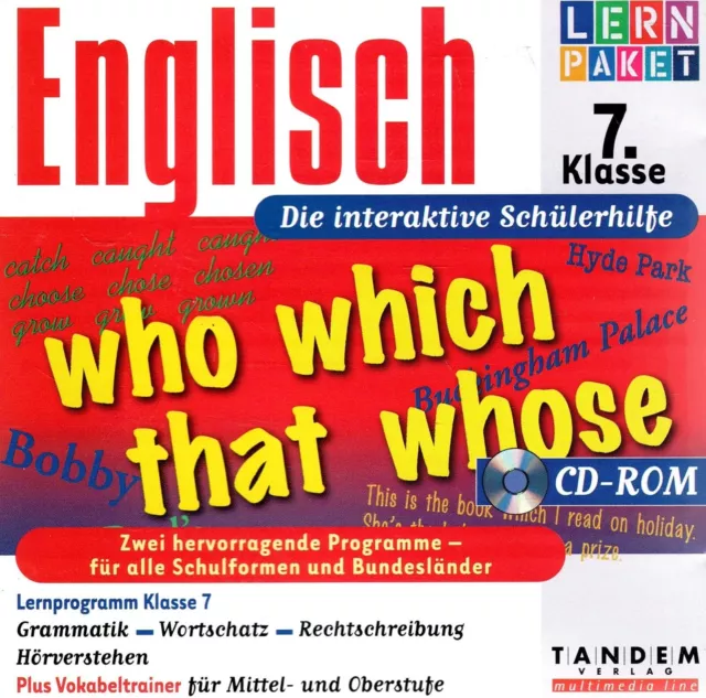 CD Rom Schülerhilfe 7. Klasse Englisch - wie neu - 5669