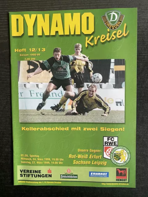 RL 98/99 1. FC Dynamo Dresden - FC Rot-Weiß Erfurt / Sachsen Leipzig, 1999