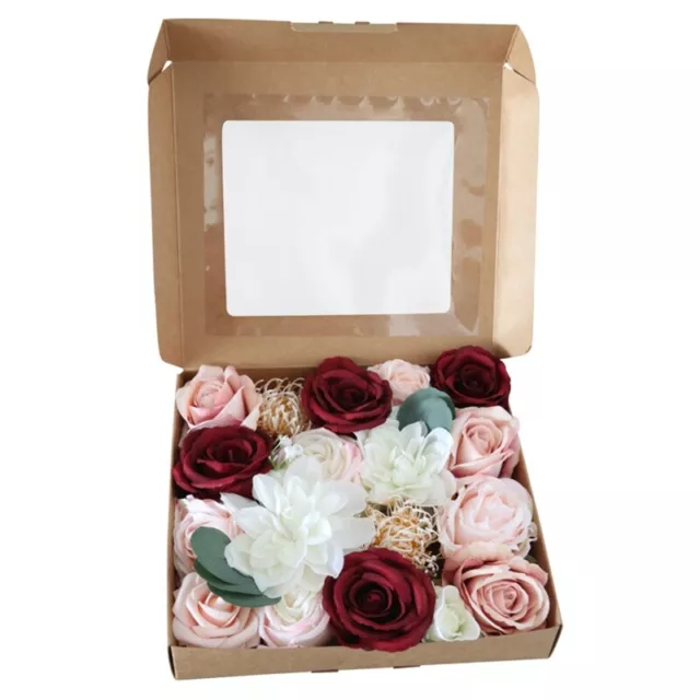 Artificial Flowers Box Set for DIY Wedding Bouquet Hand Flower Table Centerpiece 2