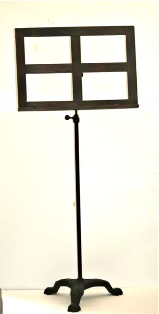 Antique Hamilton Adjustable Iron Base Music Stand Antique Hamilton Adjustable Iron Base Music Stand