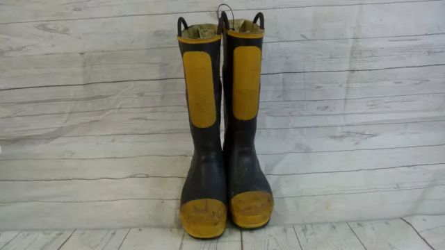 Black Diamond Firefighter Firebreaker Rubber Black/Yellow Boots Sz 9M/11W Medium