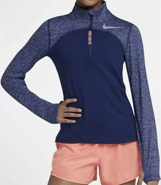 NIKE Dri Fit Long Sleeve Running Top Girls XS 6-7yrs Training active Sports New