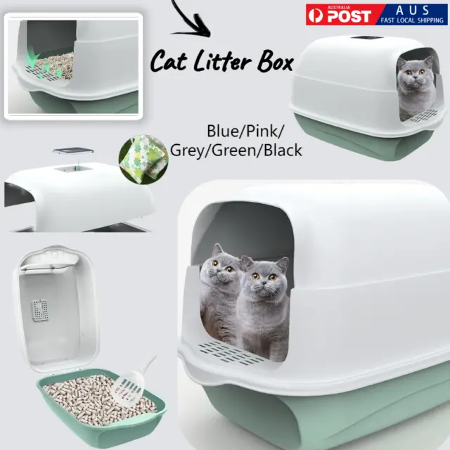 Cat Litter Box Fully Enclosed Closed Spatter-proof Big Space Sturdy Pet Toilet