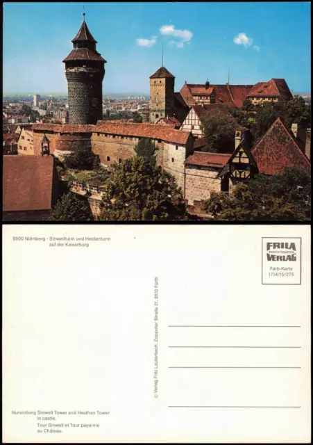 Nürnberg Panorama-Ansicht Blick Sinwellturm Heidenturm auf der Kaiserburg 1980