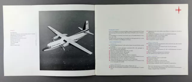 Fokker F-27 Friendship Manufacturers Sales Brochure Cutaway Seat Maps 3