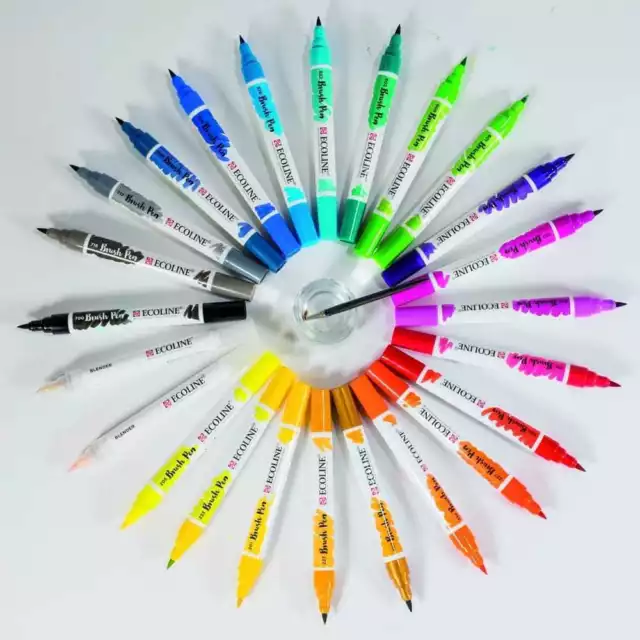 Talens Ecoline Paint Brush Marker Pens - Liquid Watercolour - Buy 4, Pay for 3